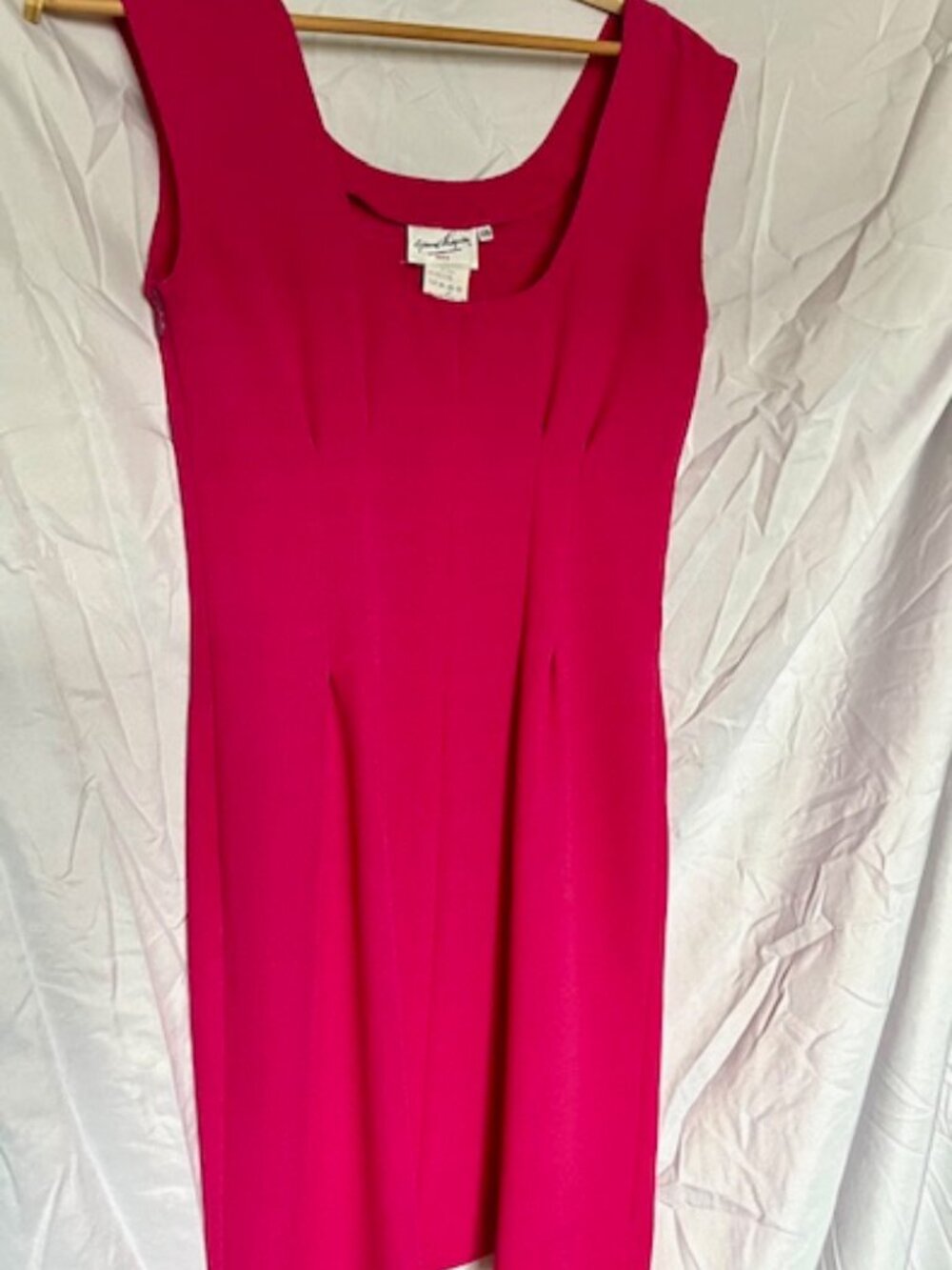 Gérard Pasquier Fuchsia Sleeveless Sheath Dress – French Made – Size 38